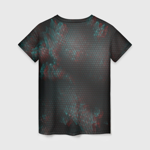 Женская футболка 3D MARSHMELLO GLITCH / МАРШМЕЛЛО ГЛИТЧ, цвет 3D печать - фото 2