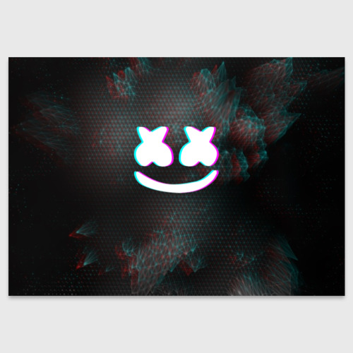 Поздравительная открытка MARSHMELLO GLITCH / МАРШМЕЛЛО ГЛИТЧ, цвет белый