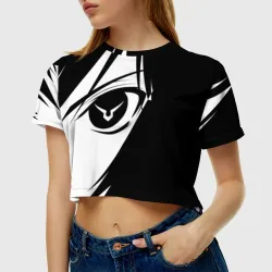 Женская футболка Crop-top 3D Gode geass глаз лелуша - фото 2