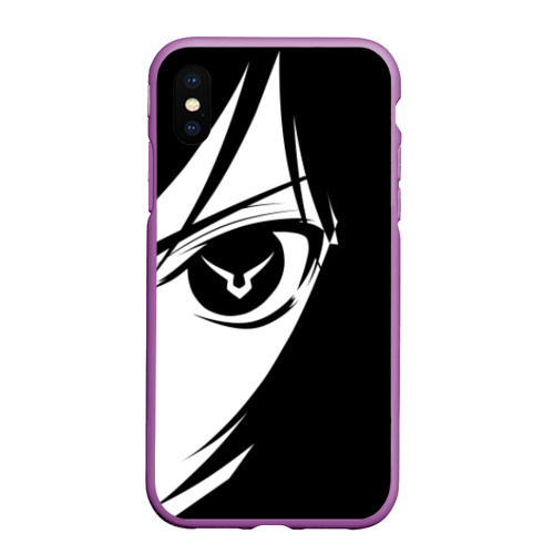 Чехол для iPhone XS Max матовый Gode geass глаз лелуша, цвет фиолетовый