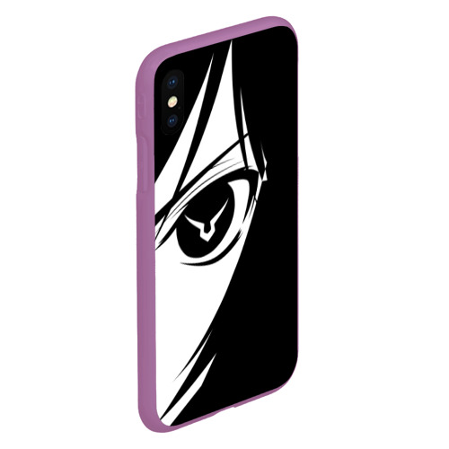 Чехол для iPhone XS Max матовый Gode geass глаз лелуша, цвет фиолетовый - фото 3