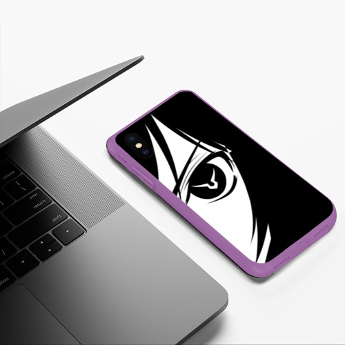 Чехол для iPhone XS Max матовый Gode geass глаз лелуша, цвет фиолетовый - фото 5