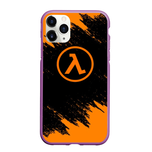 Чехол для iPhone 11 Pro Max матовый Half-life, цвет фиолетовый