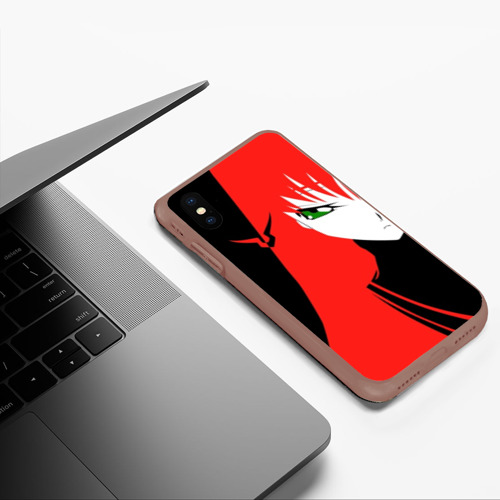 Чехол для iPhone XS Max матовый Code geass силуэт, цвет коричневый - фото 5