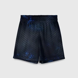 Детские спортивные шорты 3D Стальная броня steel armour