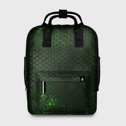 Женский рюкзак 3D Зеленая броня green steel