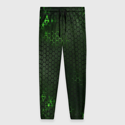 Женские брюки 3D Зеленая броня green steel, цвет 3D печать