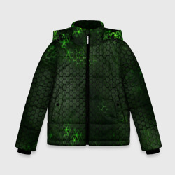 Зимняя куртка для мальчиков 3D Зеленая броня green steel
