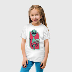 Детская футболка хлопок Пришелец с Котом - фото 2