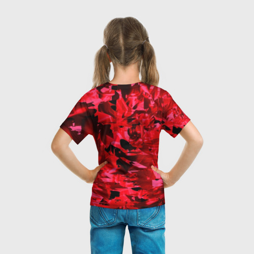 Детская футболка 3D с принтом GODE GEASS  textured, вид сзади #2