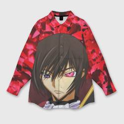 Женская рубашка oversize 3D Gode geass textured