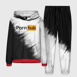 Pornhub black-white – Мужской костюм с толстовкой 3D с принтом купить со скидкой в -20%