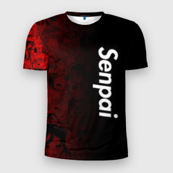 Мужская футболка 3D Slim Senpai Ahegao