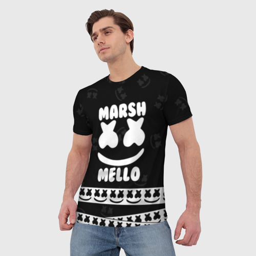 Мужская футболка 3D Marshmello 6, цвет 3D печать - фото 3
