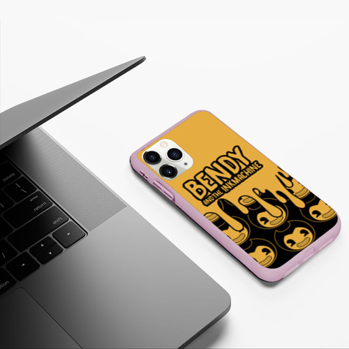 Чехол для iPhone 11 Pro матовый Bendy And The Ink Machine 36, цвет розовый - фото 5