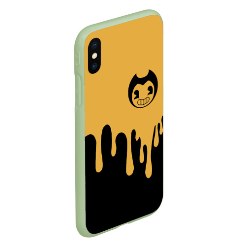 Чехол для iPhone XS Max матовый Bendy And The Ink Machine 37, цвет салатовый - фото 3