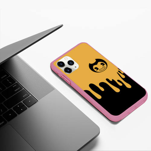 Чехол для iPhone 11 Pro Max матовый Bendy And The Ink Machine 37, цвет малиновый - фото 5