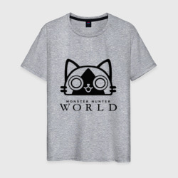 Мужская футболка хлопок Monster hunter cat