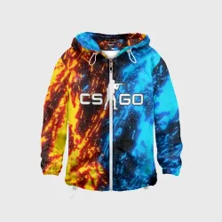 Детская ветровка 3D CS:GO battle flame КС Го ОГоНЬ