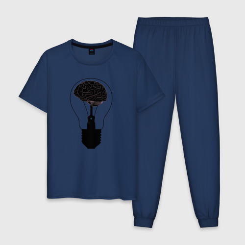 Мужская пижама хлопок Светлый разум, цвет темно-синий