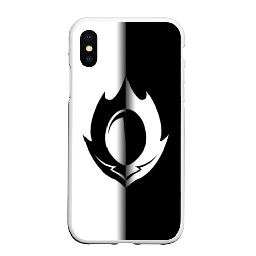 Чехол для iPhone XS Max матовый Gode geass symbol, цвет белый