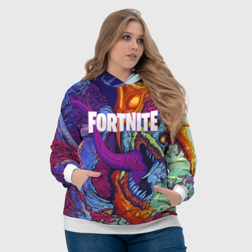 Женская толстовка 3D Fortnite hyperbeast, цвет 3D печать - фото 6