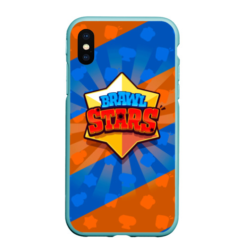 Чехол для iPhone XS Max матовый Brawl Stars 1, цвет мятный