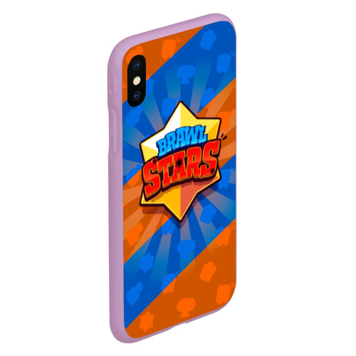 Чехол для iPhone XS Max матовый Brawl Stars 1, цвет сиреневый - фото 3