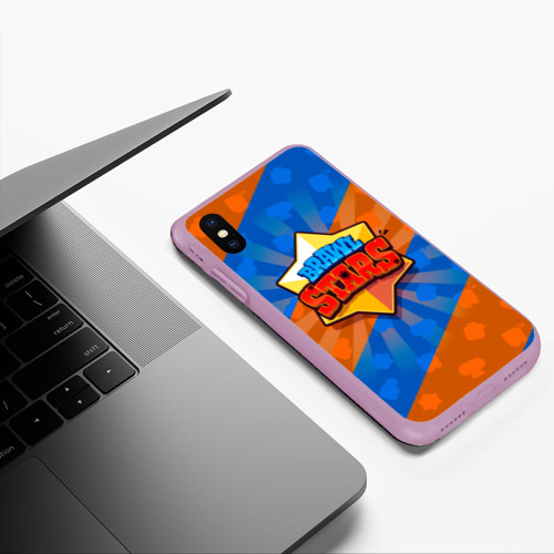 Чехол для iPhone XS Max матовый Brawl Stars 1, цвет сиреневый - фото 5