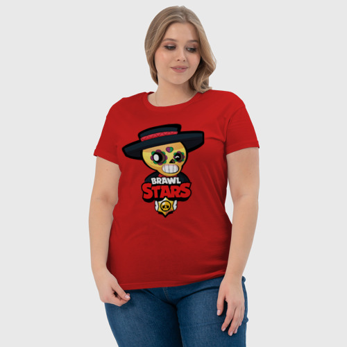 Женская футболка хлопок Brawl Stars 8, цвет красный - фото 6