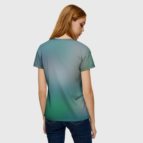 Женская футболка 3D с принтом Vaporeon, вид сзади #2