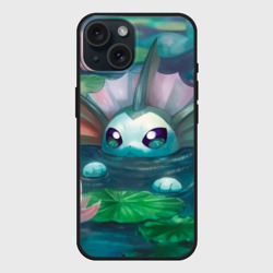 Чехол силиконовый для Apple iPhone 15 матовый Vaporeon