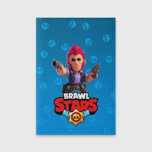 Обложка для паспорта матовая кожа Brawl Stars 11, цвет оранжевый