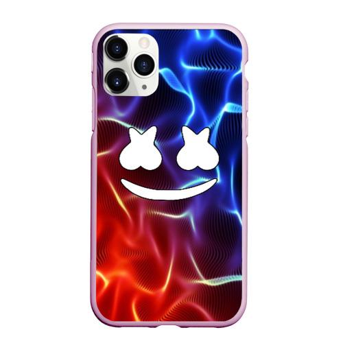 Чехол для iPhone 11 Pro Max матовый Marshmello Thunder, цвет розовый