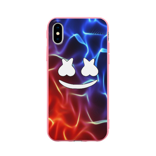 Чехол для iPhone X матовый Marshmello Thunder