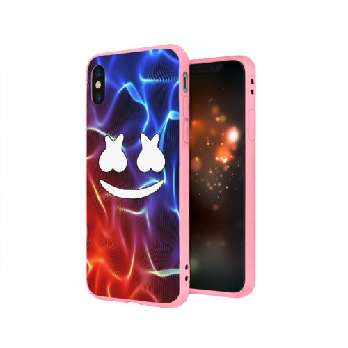 Чехол для iPhone X матовый Marshmello Thunder - фото 3