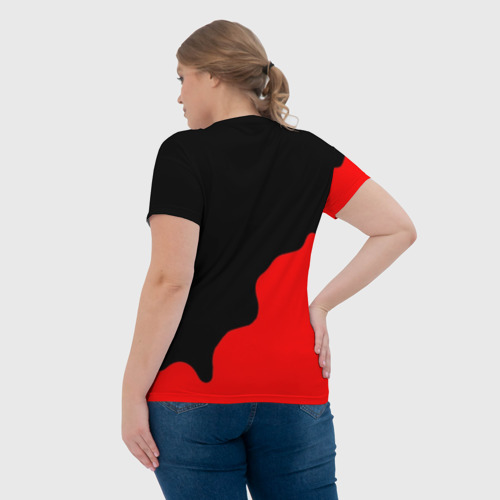 Женская футболка 3D КРОВАВЫЕ КРАСКИ, цвет 3D печать - фото 7