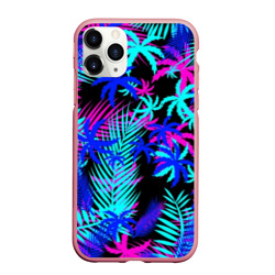 Чехол для iPhone 11 Pro Max матовый Неоновые тропики tropical neon