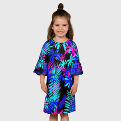 Детское платье 3D Неоновые тропики tropical neon - фото 2