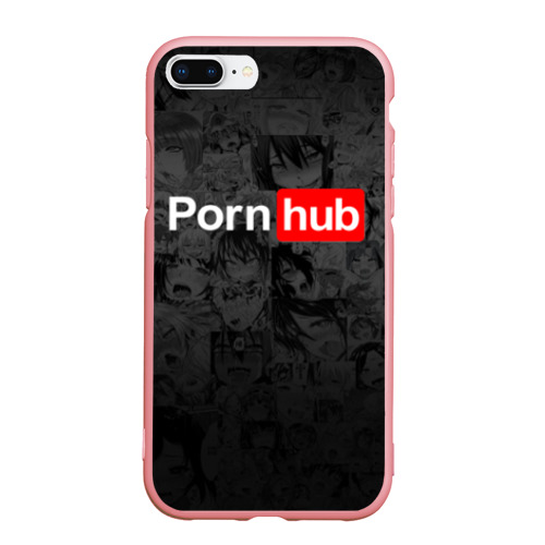 Чехол для iPhone 7Plus/8 Plus матовый Pornhub ahegao, цвет баблгам