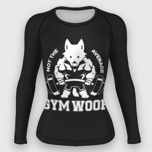 Женский рашгард 3D Gym woof, цвет 3D печать