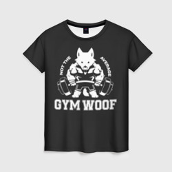 Женская футболка 3D Gym woof