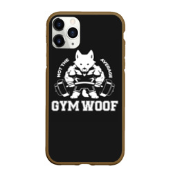 Чехол для iPhone 11 Pro матовый Gym woof