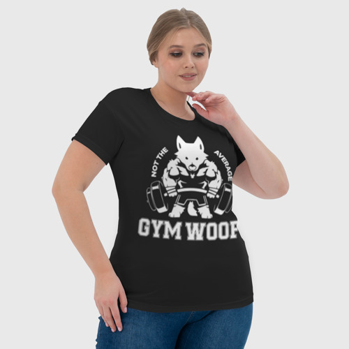 Женская футболка 3D Gym woof, цвет 3D печать - фото 6