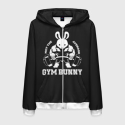 Мужская толстовка 3D на молнии Gym bunny