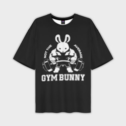 Мужская футболка oversize 3D Gym bunny