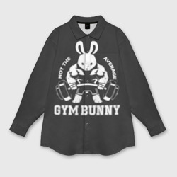 Мужская рубашка oversize 3D Gym bunny