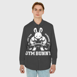 Мужская рубашка oversize 3D Gym bunny - фото 2