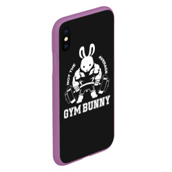 Чехол для iPhone XS Max матовый Gym bunny - фото 2