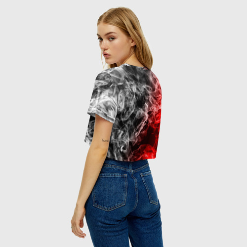 Женская футболка Crop-top 3D БИТВА ОГНЕЙ, цвет 3D печать - фото 5